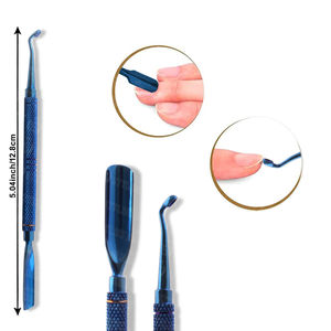 Precio de fábrica: Empujador de cutículas de acero quirúrgico reutilizable, resistente a la oxidación, de alta resistencia, duradero, de doble uso, diferente. - Product Image 6