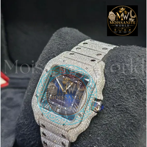 High End Stainless Steel Hip Hop D VVS Moissanite Diamond <b>Watch</b> Iced Out Luxury Wristwatch <b>for</b> <b>Men</b> Party Club and Festival Wear - Product Image 4