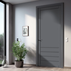 Porte élégante en composite bois-plastique (WPC) avec motifs simples, style américain, insonorisée, isolée thermiquement, réduction du bruit - Product Image 2