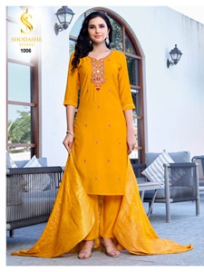 Designer <b>Kurti</b> For Ladies Heavy Embroidered Work Viscose Silk Fabric Indian Ethnic Wear Festive And Season Wear Dress - Product Image 3