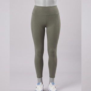 Ensemble de vêtements de sport pour femmes, haut court, legging coupe classique, 2 pièces, tissu polyester/coton, séchage rapide, fermeture éclair vintage - Product Image 4