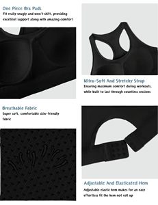 Soutien-gorge de sport léger, respirant, écologique, à maintien moyen, en Spandex/Polyester, avec logo personnalisé, séchage rapide, sans coutures - Product Image 5
