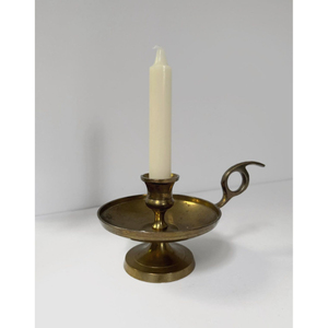 Classic <b>Brass</b> <b>Candlestick</b> <b>Holder</b> Set With Ring Handle Durable Home Decoration Metal Candle <b>Holders</b> Vintage Chamberstick <b>Holder</b> - Product Image 6