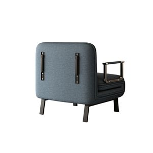 Poltrona Letto Convertibile 31,5 Pollici, Divano Pieghevole a Tre Sezioni con Schienale Regolabile e Cuscino, Chaise Longue per il Relax, Struttura in Acciaio Resistente - Product Image 6