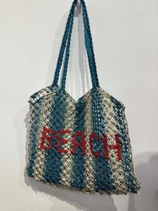 Bolso Tote de Yute Tejido a Crochet Aperol Time, Bolso de Hombro Bohemio de Verano para Mujer, Abierto, Ecológico, con Patrón de Letras Bordadas - Product Image 3