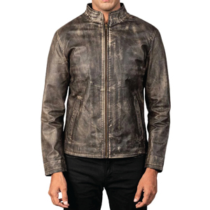 <b>Top</b> Selling Genuine <b>Leather</b> Motorcycle Jacket Distressed Real Cowhide Vintage Coat Real Soft Lambskin Jacket For Men - Product Image 1