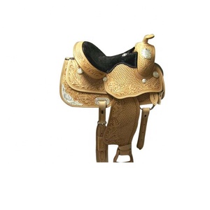 Jeu de clous de selle de cheval occidental anglais personnalisable Arbre de siège en cuir avec taille de couleur de style OEM Type de tambour Modèle teint en fibre de daim - Product Image 1
