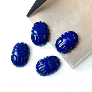 AAA Lapislázuli en forma de Escarabajo, Gema Tallada a Mano, Colgante Amuleto de Escarabajo Egipcio, Cuentas Talladas de Escarabajo para Fabricación de Joyas - Product Image 2