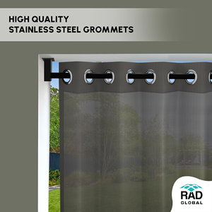 Rideaux d'extérieur gris hydrofuges 2026 MM en polyester teint en masse de qualité supérieure pour terrasses et balcons – Vente chaude - Product Image 5