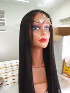 Venta caliente Base de encaje de cabello Remy brasileño 130-150 densidad HD para peluca estilo recto prearrancado pequeño B - Product Image 3