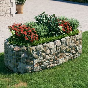 Bac à plantes surélevé en gabion de fer galvanisé 78,7x39,4x19,7 pouces pour la plantation de légumes et de fleurs dans le jardin - Product Image 3