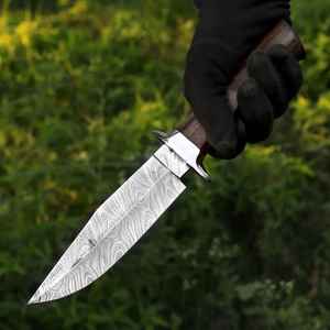 Custom Premium Wholesale Damascus <b>Steel</b> Hunting Skinning Knife Stage Handle Camping Survival Bushcraft High Quality with Sheath - Product Image 6