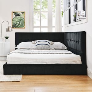 Letto Imbottito a Grandezza Naturale con Schienale Confortevole e Braccioli, Struttura Letto-Sofà per Camera da Letto e Soggiorno - Product Image 2
