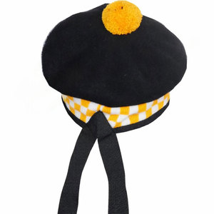 Gorro Balmoral de Lana Escocesa Amarillo y Blanco con Diseño a Cuadros, Sombrero Kilt, Superventas al por Mayor 2026 - Product Image 2