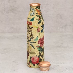 Copper <b>Bottle</b> for Drinking Water Leakproof Lid Ayurvedic Health Benefits Eco Friendly Reusable Travel <b>Flask</b> 1 Liter - Product Image 1