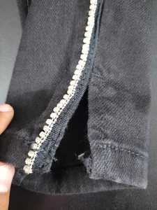 <b>Men's</b> High Quality Mid Gray Plaid Straight Jeans Enzyme Wash 100% Cotton Lace Detail Softener Side Pockets Casual Breathable - Product Image 3