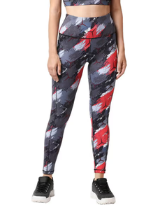 Leggings de sport pour femmes, imprimés, taille haute, avec poches, extensibles, séchage rapide, résistants à la décoloration, anti-humidité, logo OEM personnalisé - Product Image 2