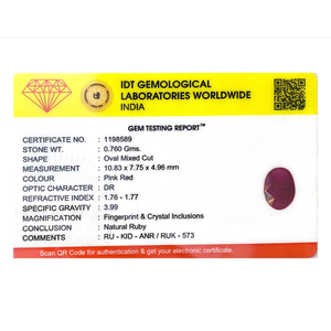 African Ruby 3.8 Carat Oval Cut Loose Gemstone for Fine Jewelry - Product Image 4