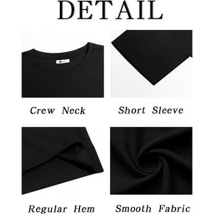 2025เสื้อยืดผู้ชายผ้าฝ้ายลายสีพื้นลำลอง, เสื้อยืดแขนสั้นน้ำหนักเบาไซส์ใหญ่พิเศษฤดูร้อนเสื้อคอกลมผ้า240กรัม - Product Image 3