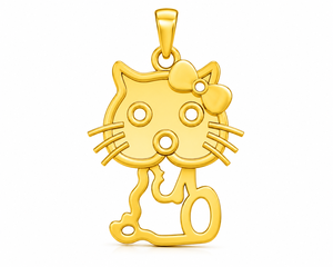 Collar con Colgante de Gato Chapado en Oro, Plata de Ley 925, Joyería con Dije de Animal para Mujeres y Hombres, Regalo - Product Image 1