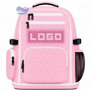 Mochila Impermeable con Cremallera y Pedrería para Animadoras, Personalizada con Logotipo de Equipo, para Danza, Deportes, Escuela, Venta al por Mayor OEM - Product Image 1