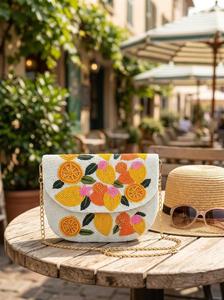 Bolsa de Almacenamiento Rectangular Multifuncional HASAN CRAFT, Hecha a Mano, con Cuentas Florales Rosadas, 100% Algodón, Moderna y de Lujo - Product Image 2
