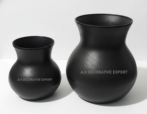 Macetas Modernas de Aluminio Negro Mate Ecológicas - Juego Minimalista de 2 Macetas Industriales para Bodas, Diseño Interior Contemporáneo - Product Image 4