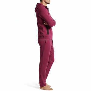 Custom Winter Two-Piece Sweatpants <b>Hoodie</b> Set Men's Tracksuits Unisex Casual <b>Lightweight</b> 100% Cotton Solid Quick Dry Tracksuit - Product Image 2