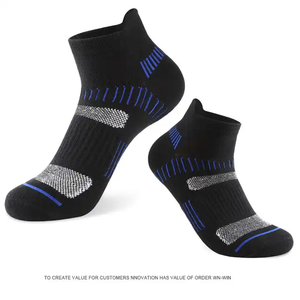 Fashion Running <b>Socks</b> Jacquard Knitted Padded Crew High <b>Compression</b> <b>Socks</b> For Autumn Cycling Basketball Use Men And <b>Women</b> - Product Image 2