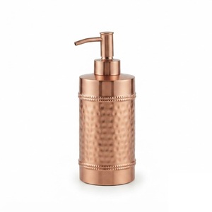 Distributeur de savon moderne en acier inoxydable côtelé, résistant à la rouille, rechargeable, avec pompe à savon liquide en métal, pour hôtel et maison - Product Image 5