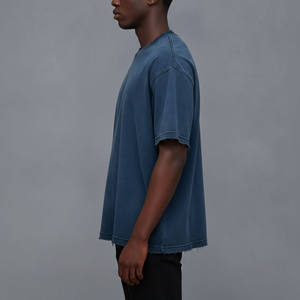 Nouvelle Arrivée 2026 T-shirt Homme Coupe Ample 220 g/m² 100% Coton Jersey Uni Sérigraphié Écologique - Product Image 3