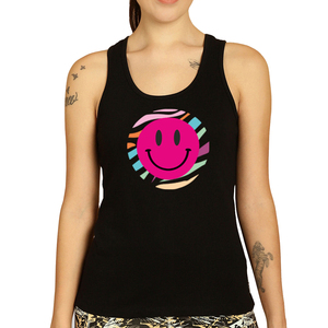 Camisetas sin mangas para mujer, personalizadas con gráficos, de algodón, para verano, informales, con cuello redondo, espalda cruzada, para gimnasio, correr, con textura acanalada - Product Image 1