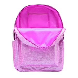 Mochila Ligera con Brillantina Rosa y Arcoíris, Estilo Deportivo, Cierre de Cremallera, Sistema de Transporte con Correa, Unisex, para la Escuela - Product Image 6