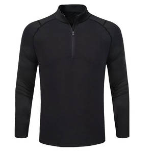 Camiseta Polo de Manga Larga para Hombre con Cuello de Cierre de Cremallera, Estilo Casual, Color Sólido, Precio Razonable - Product Image 5