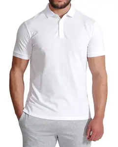 All'ingrosso Polo da uomo in cotone bianco Poly t-shirt in tessuto morbido stile per tutte le stagioni, lavaggio a macchina per la durata miglior prodotto aziendale