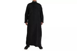 Túnica Islámica Cómoda para Hombre, Ropa Larga Musulmana Tradicional, Corte Holgado y Modesto, Tela Transpirable - Product Image 1