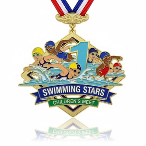 Medallas de natación de metal personalizadas para eventos de campamentos de verano, premios, souvenirs y competiciones. - Product Image 2