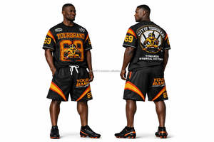 Ensemble d'uniformes de football américain personnalisés en gros, imprimés par sublimation, séchage rapide, respirant, en polyester, taille plus, kit d'entraînement - Product Image 4