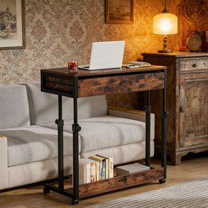 โต๊ะคอมพิวเตอร์แบบพกพาปรับระดับความสูงได้พร้อมลิ้นชักโต๊ะข้างเคลื่อนที่ได้ - Product Image 1