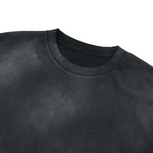 T-shirt vintage personnalisé en coton épais 100 %, délavé à l'acide, style décontracté avec logo personnalisable - Product Image 2