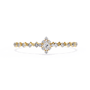 Pulsera de Diamantes Cultivados en Laboratorio, Diseño Princesa y Redondo, Oro Sólido de 14k, Certificación IGI, Joyería Fina para Mujer - Product Image 1