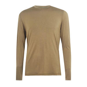 Camisetas de Manga Larga para Hombre, Nuevas para Invierno, 100% Algodón, Ecológicas, de Secado Rápido, Cuello Redondo, Corte Regular, Color Personalizado, Ropa Deportiva, Gimnasio - Product Image 1