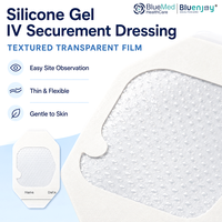 Apósito Médico BLUENJOY de Película de PU Hipoalergénica, Impermeable y Estéril, Apósito Adhesivo de PU para Fijación de Cánulas