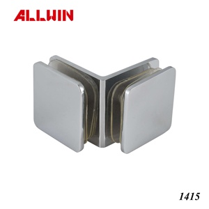ALLWIN-Étagère de douche murale à 90 degrés, modèle 1463, en laiton, avec pince pour verre, disponible en pouces et mesures métriques - Product Image 3
