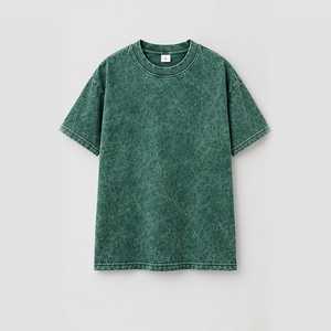 T-shirt surdimensionné pour homme, effet délavé, streetwear, manches courtes, col rond, logo personnalisé - Product Image 5
