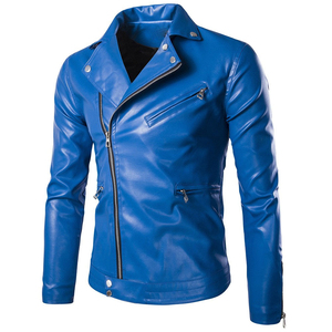 Chaqueta de Cuero PU con Capucha para Hombre, Corte Ajustado, Cierre de Cremallera, Color Sólido, Manga Larga, para Otoño - Product Image 6