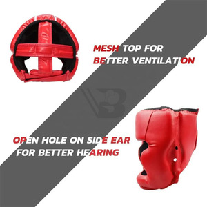 Protège-tête en cuir de haute qualité à double visière pour la boxe, le MMA, les arts martiaux et l'équitation, avec protection renforcée, design durable et respirant - Product Image 5