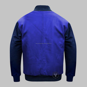 Chaqueta Varsity de alta calidad para hombre y mujer, cuerpo de lana con bordado de chenilla, Mangas de cuero, chaquetas Varsity de Letterman de béisbol personalizadas - Product Image 2