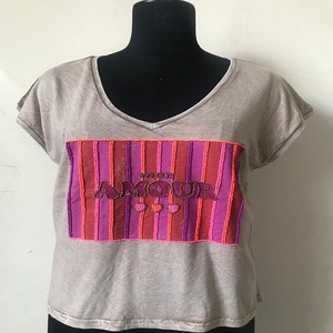 Women Cotton V Neck T Shirt Wholesale Manufacturer Supply for Best Price - Product Image 3