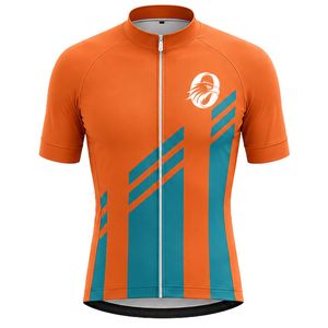 Men's Orange Zipper Sublimation Print <b>Cycling</b> Jersey Short Sleeve Bike Racing Shirt Outdoor <b>Cycling</b> Apparel Athletic Wear - Product Image 1